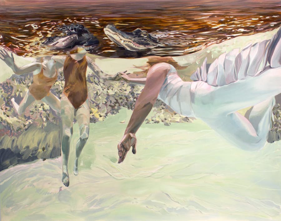 Annie Blazejack and Geddes Levenson, Weird Sisters, 2020. Oil on canvas, 48 x 62 inches. Image courtesy of the artists. 